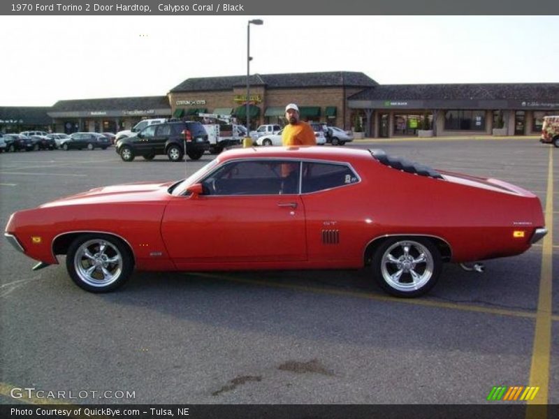 Calypso Coral / Black 1970 Ford Torino 2 Door Hardtop