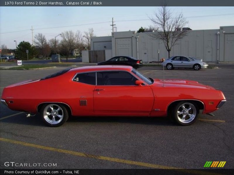 Calypso Coral / Black 1970 Ford Torino 2 Door Hardtop