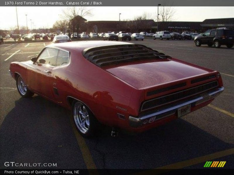 Calypso Coral / Black 1970 Ford Torino 2 Door Hardtop