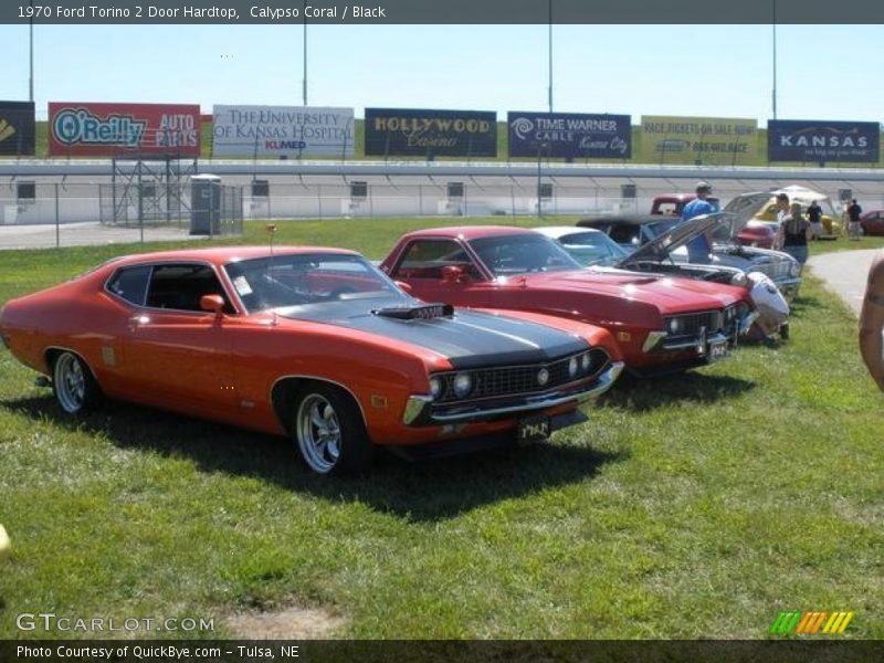 Calypso Coral / Black 1970 Ford Torino 2 Door Hardtop