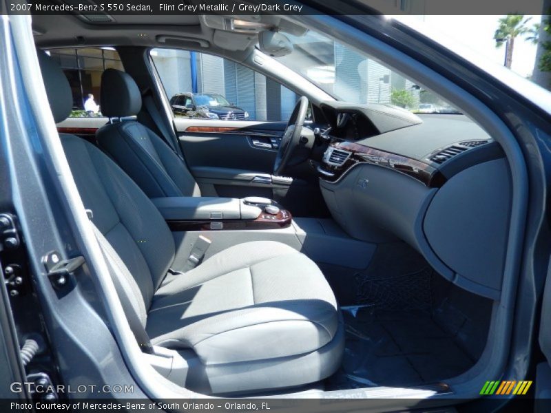 Flint Grey Metallic / Grey/Dark Grey 2007 Mercedes-Benz S 550 Sedan