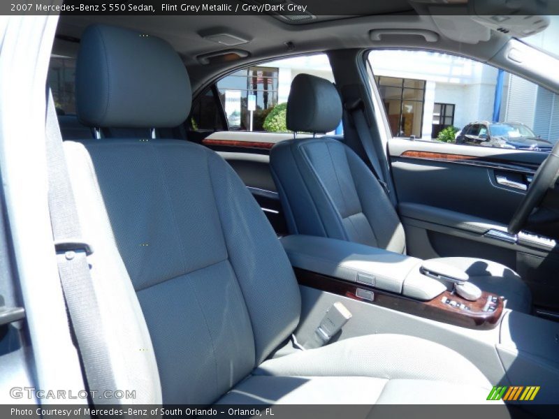 Flint Grey Metallic / Grey/Dark Grey 2007 Mercedes-Benz S 550 Sedan