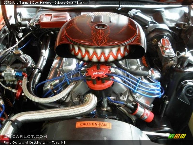 Calypso Coral / Black 1970 Ford Torino 2 Door Hardtop