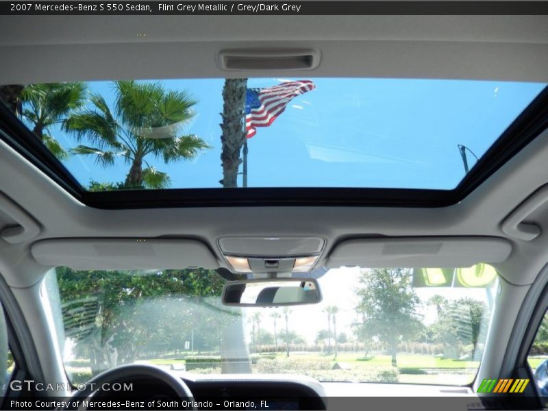 Flint Grey Metallic / Grey/Dark Grey 2007 Mercedes-Benz S 550 Sedan