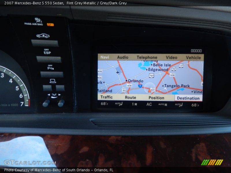 Flint Grey Metallic / Grey/Dark Grey 2007 Mercedes-Benz S 550 Sedan