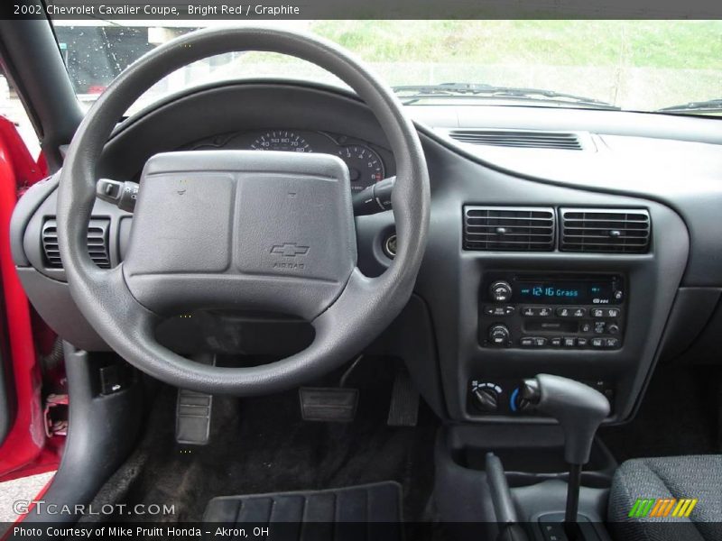 Bright Red / Graphite 2002 Chevrolet Cavalier Coupe