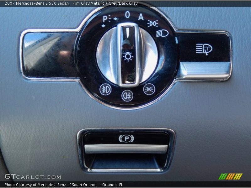 Flint Grey Metallic / Grey/Dark Grey 2007 Mercedes-Benz S 550 Sedan