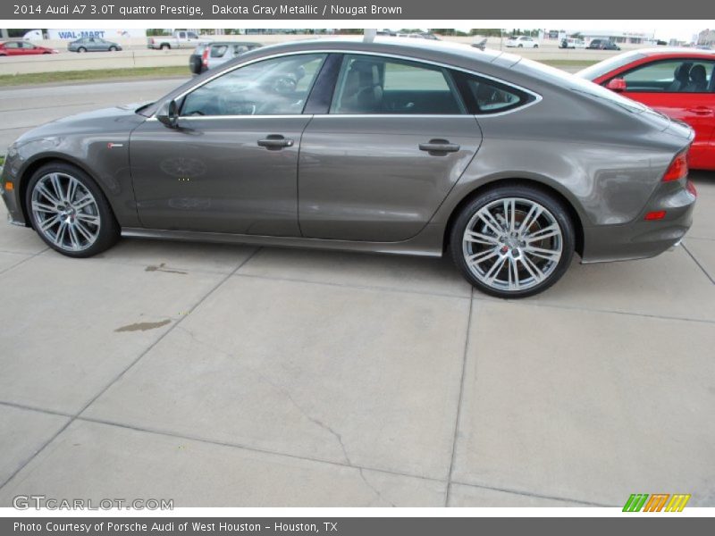 Dakota Gray Metallic / Nougat Brown 2014 Audi A7 3.0T quattro Prestige