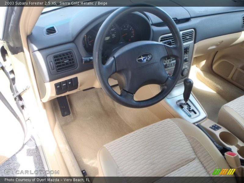 Sierra Gold Metallic / Beige 2003 Subaru Forester 2.5 XS