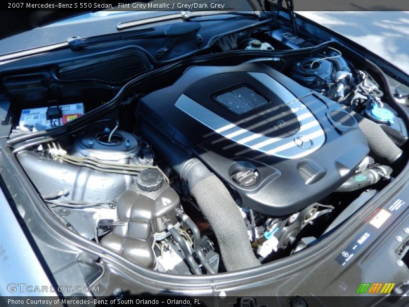 Flint Grey Metallic / Grey/Dark Grey 2007 Mercedes-Benz S 550 Sedan
