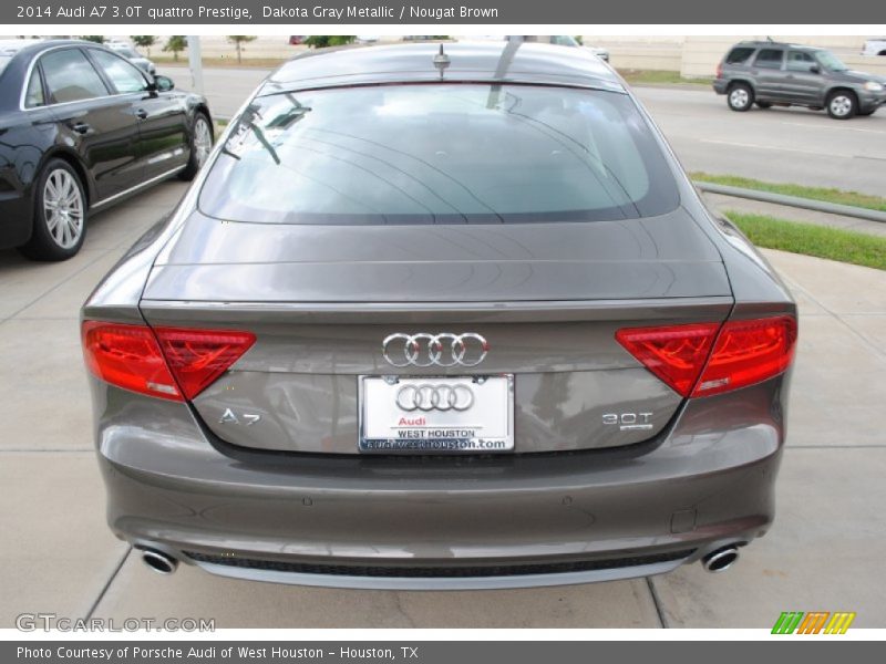 Dakota Gray Metallic / Nougat Brown 2014 Audi A7 3.0T quattro Prestige