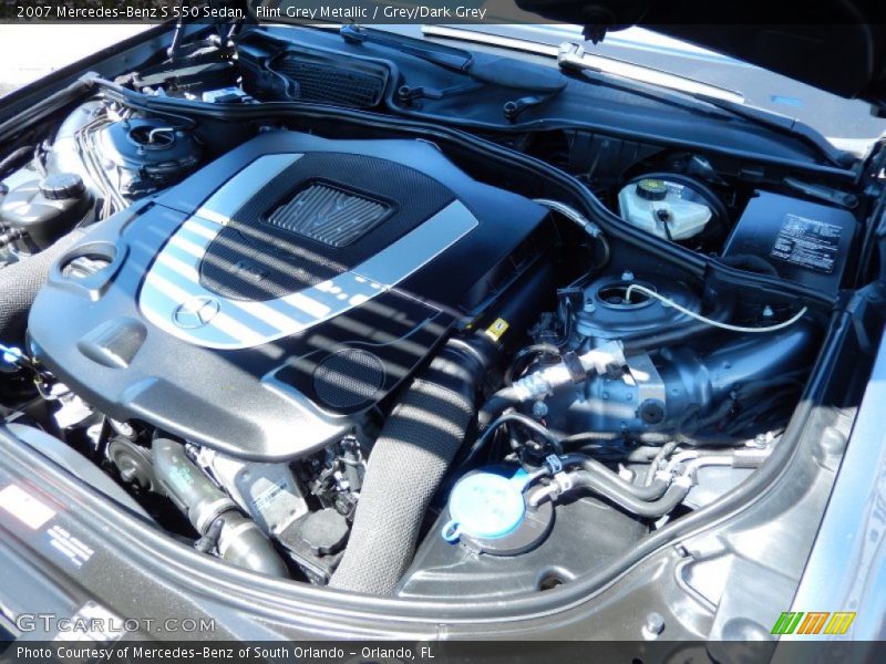 Flint Grey Metallic / Grey/Dark Grey 2007 Mercedes-Benz S 550 Sedan