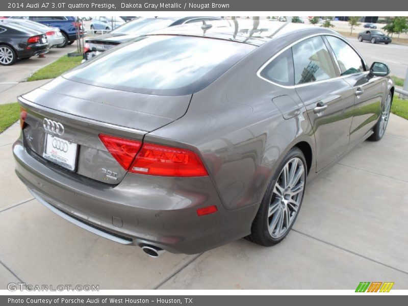 Dakota Gray Metallic / Nougat Brown 2014 Audi A7 3.0T quattro Prestige