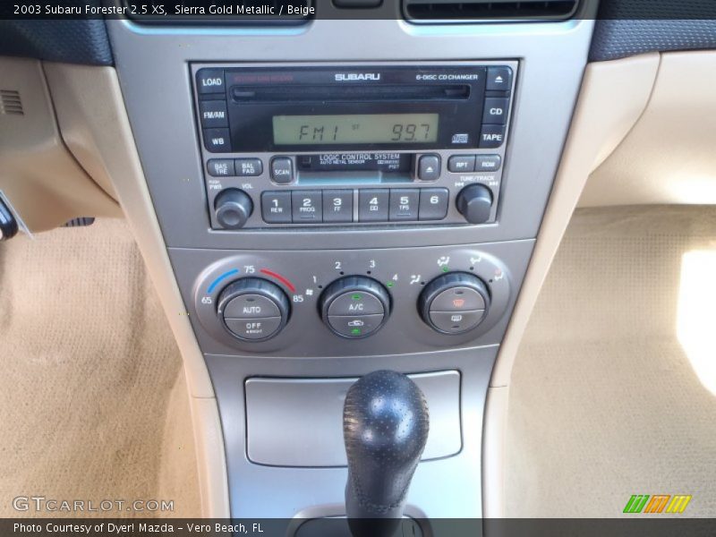 Controls of 2003 Forester 2.5 XS