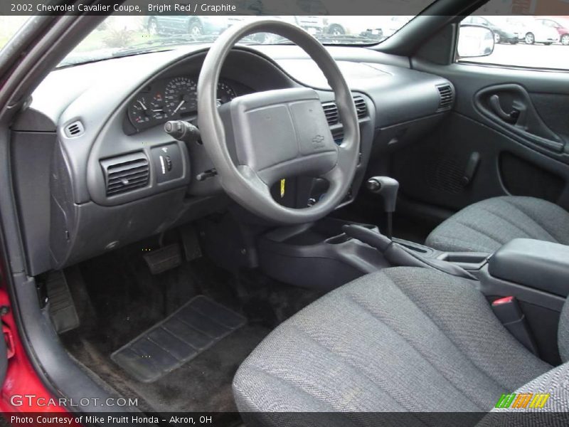 Bright Red / Graphite 2002 Chevrolet Cavalier Coupe