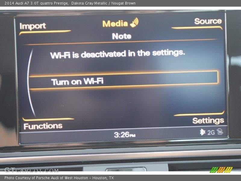 Dakota Gray Metallic / Nougat Brown 2014 Audi A7 3.0T quattro Prestige