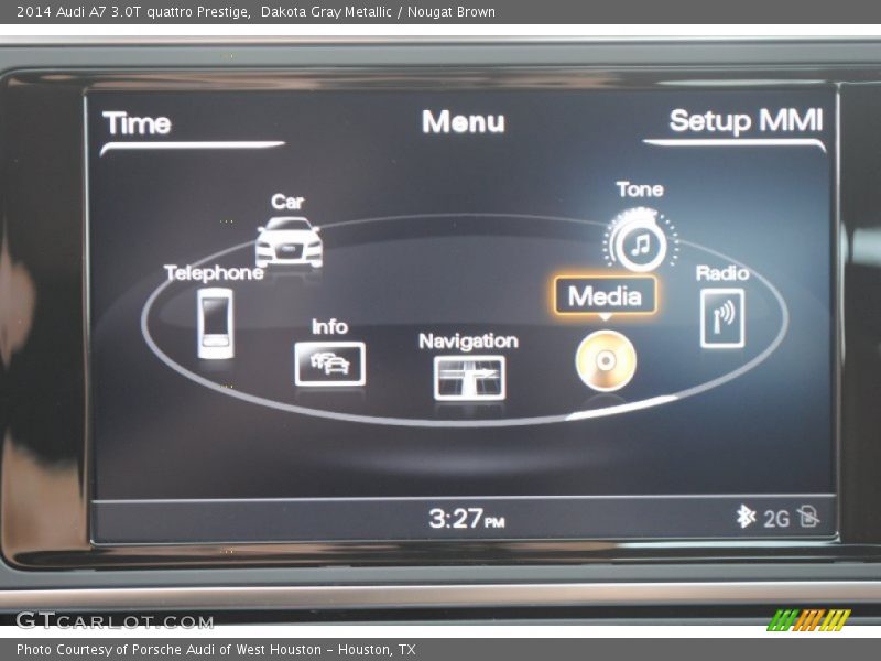 Dakota Gray Metallic / Nougat Brown 2014 Audi A7 3.0T quattro Prestige
