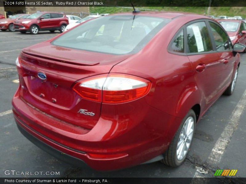 Ruby Red / Charcoal Black 2014 Ford Fiesta SE Sedan
