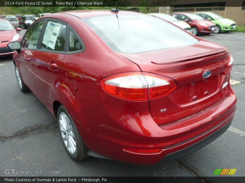 Ruby Red / Charcoal Black 2014 Ford Fiesta SE Sedan