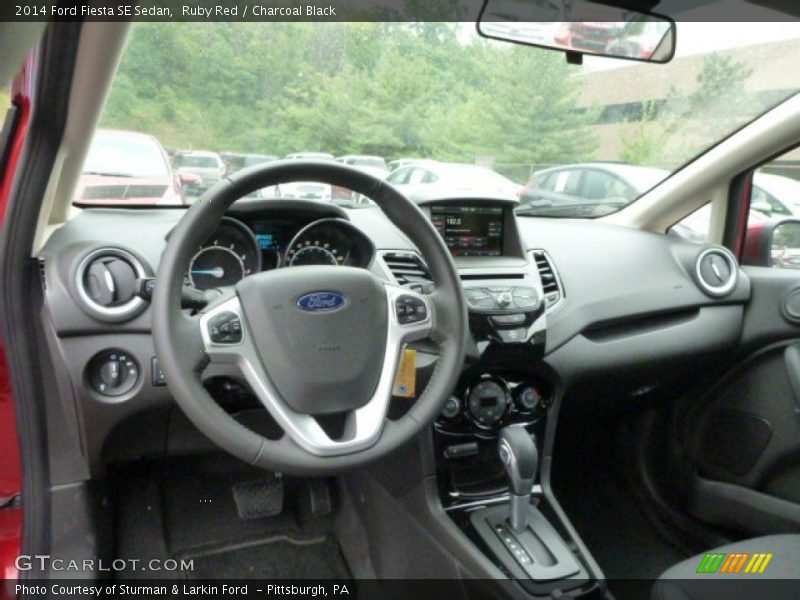 Ruby Red / Charcoal Black 2014 Ford Fiesta SE Sedan