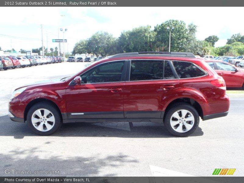 Ruby Red Pearl / Off Black 2012 Subaru Outback 2.5i Limited