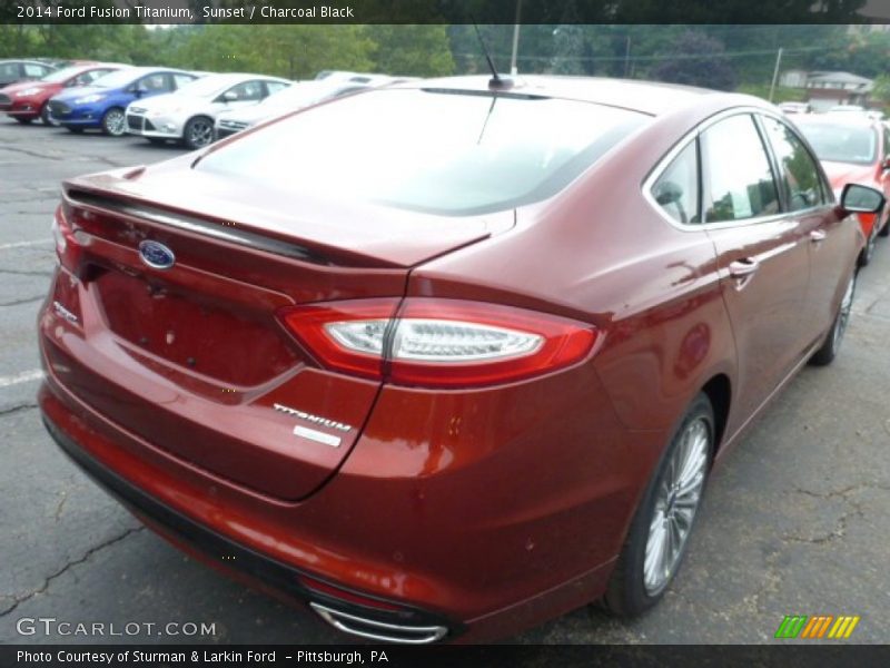 Sunset / Charcoal Black 2014 Ford Fusion Titanium
