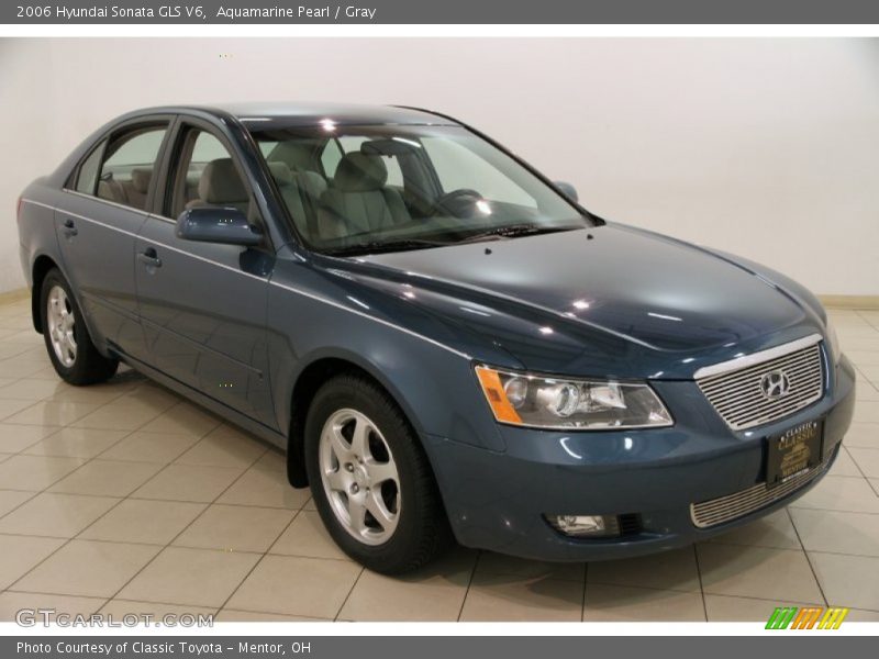 Aquamarine Pearl / Gray 2006 Hyundai Sonata GLS V6