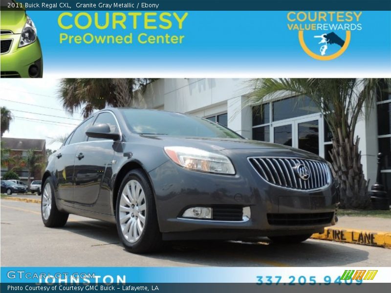 Granite Gray Metallic / Ebony 2011 Buick Regal CXL
