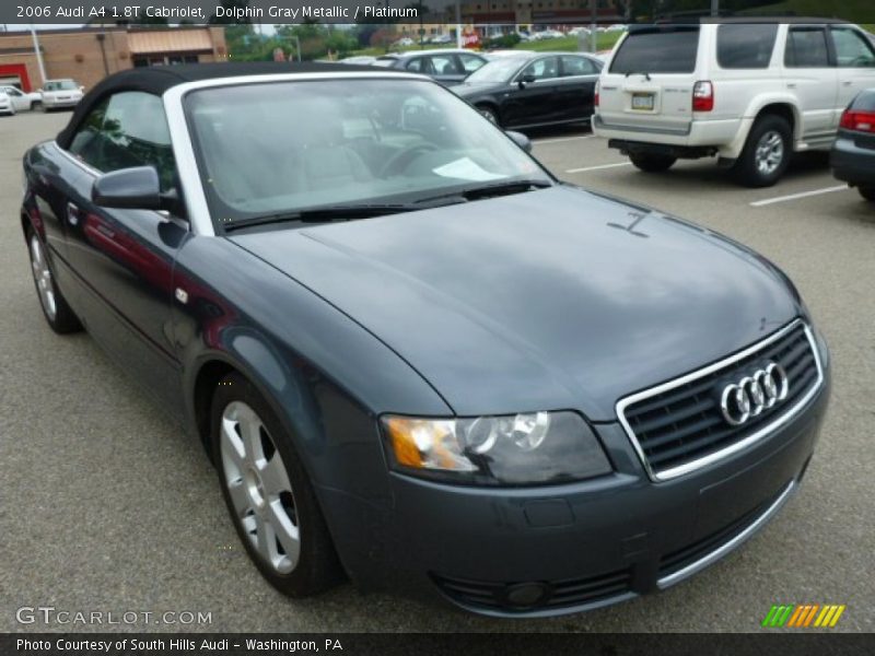 Dolphin Gray Metallic / Platinum 2006 Audi A4 1.8T Cabriolet