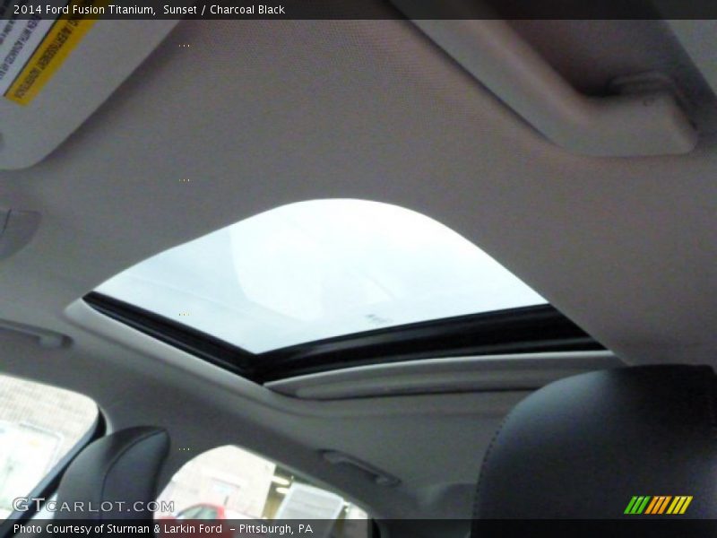 Sunset / Charcoal Black 2014 Ford Fusion Titanium