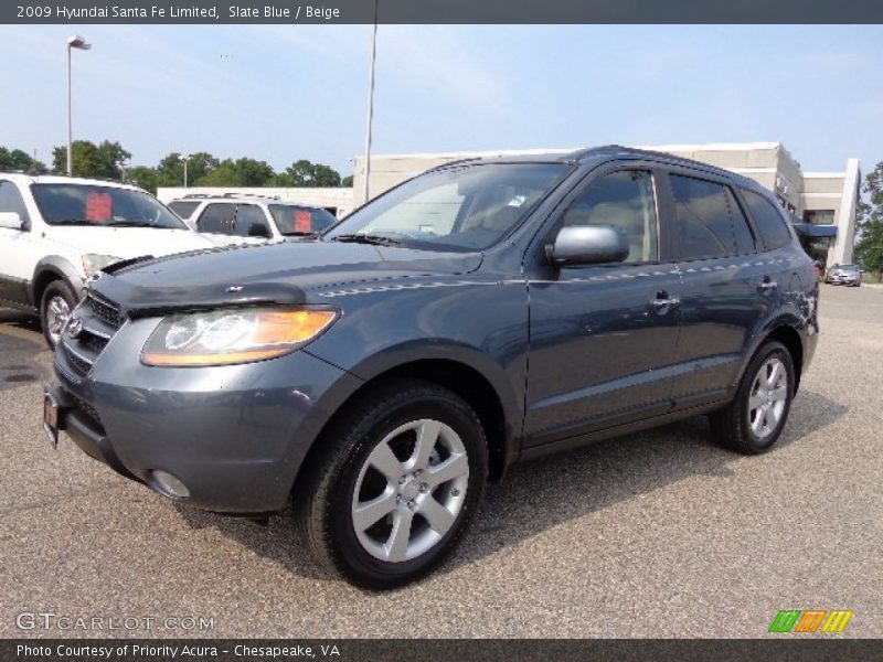Slate Blue / Beige 2009 Hyundai Santa Fe Limited