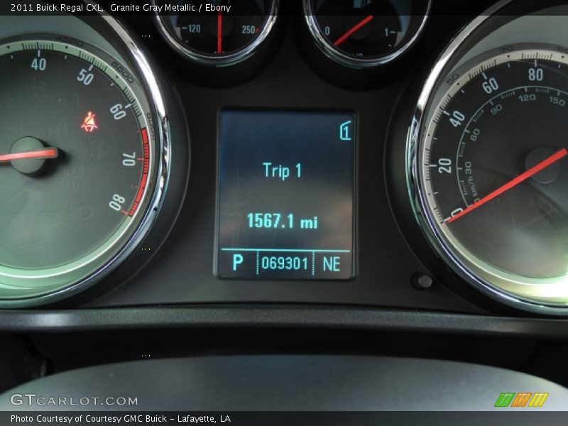 Granite Gray Metallic / Ebony 2011 Buick Regal CXL