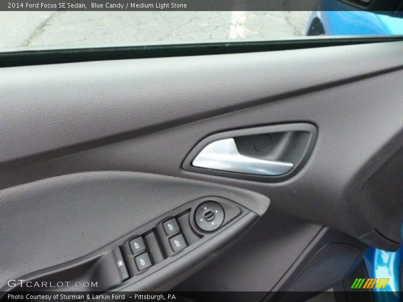 Blue Candy / Medium Light Stone 2014 Ford Focus SE Sedan