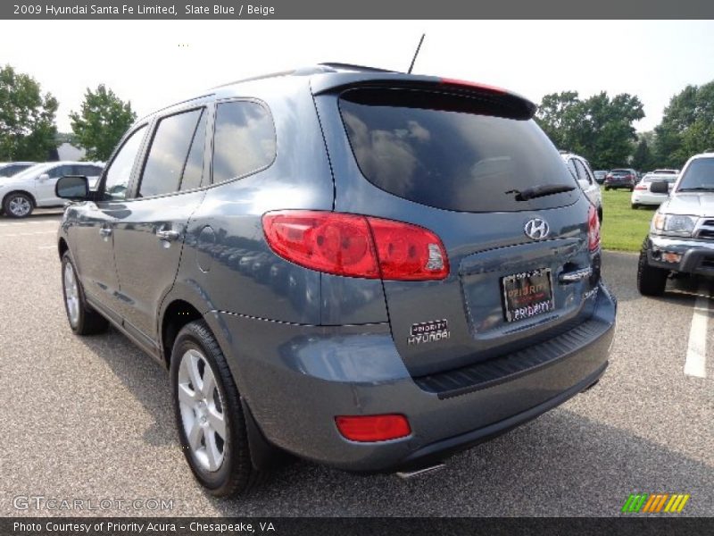 Slate Blue / Beige 2009 Hyundai Santa Fe Limited