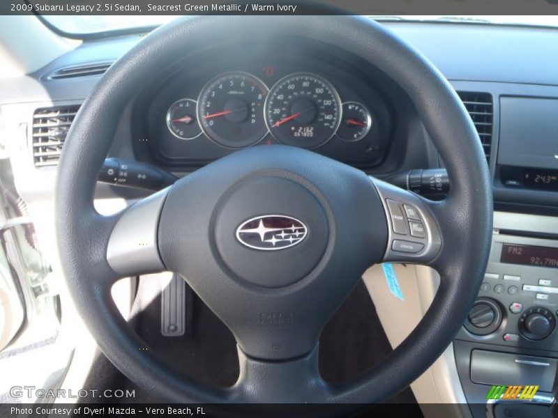 Seacrest Green Metallic / Warm Ivory 2009 Subaru Legacy 2.5i Sedan