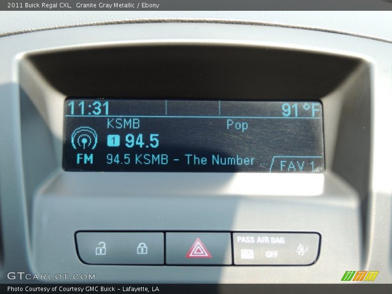 Granite Gray Metallic / Ebony 2011 Buick Regal CXL