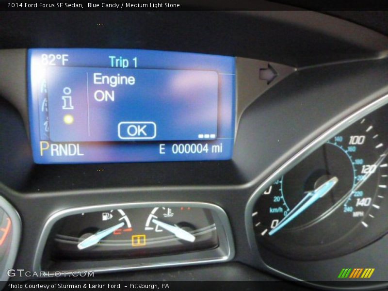 Blue Candy / Medium Light Stone 2014 Ford Focus SE Sedan