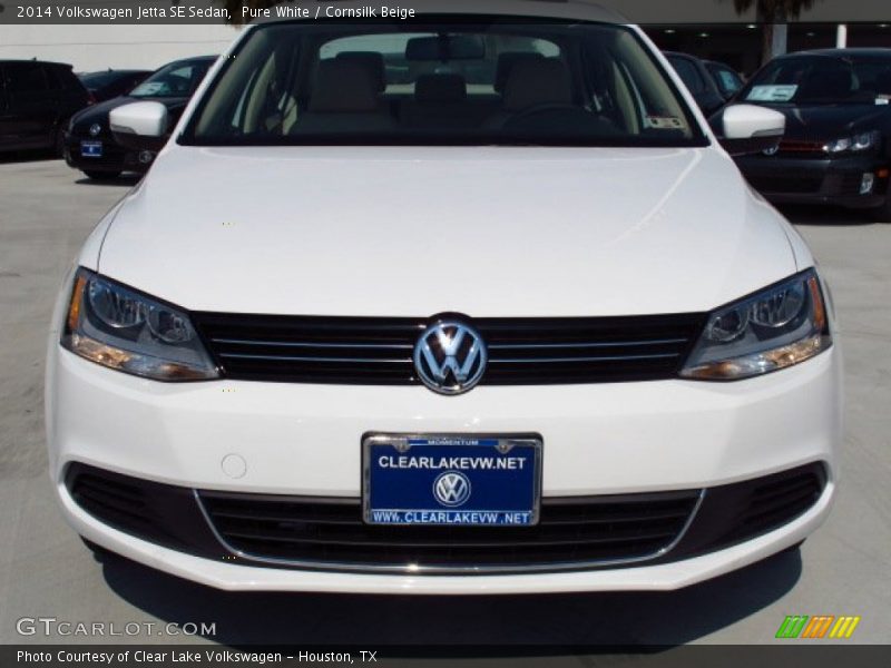 Pure White / Cornsilk Beige 2014 Volkswagen Jetta SE Sedan