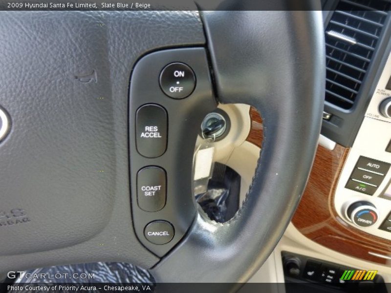 Slate Blue / Beige 2009 Hyundai Santa Fe Limited