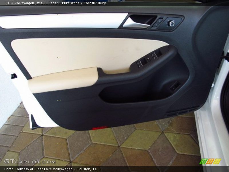 Pure White / Cornsilk Beige 2014 Volkswagen Jetta SE Sedan