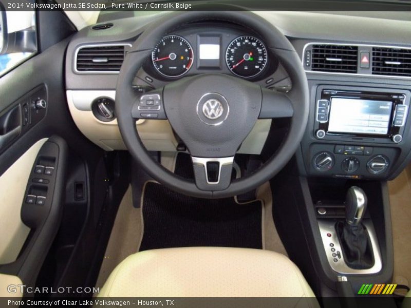Pure White / Cornsilk Beige 2014 Volkswagen Jetta SE Sedan