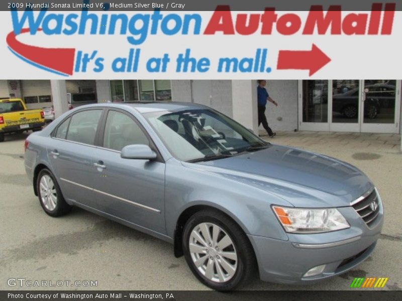 Medium Silver Blue / Gray 2009 Hyundai Sonata Limited V6