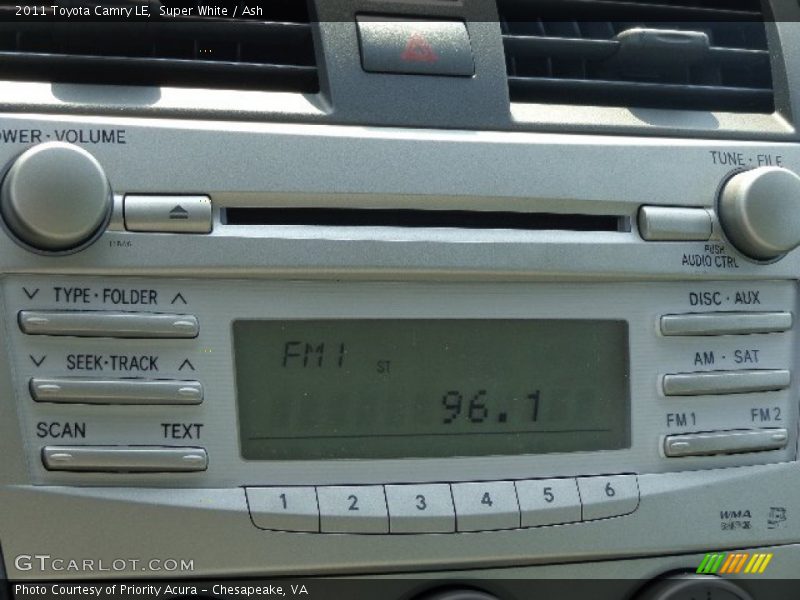 Super White / Ash 2011 Toyota Camry LE