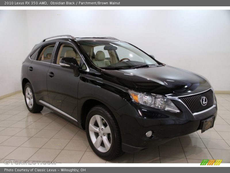 Obsidian Black / Parchment/Brown Walnut 2010 Lexus RX 350 AWD