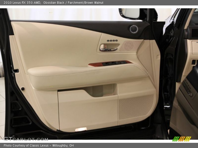 Obsidian Black / Parchment/Brown Walnut 2010 Lexus RX 350 AWD