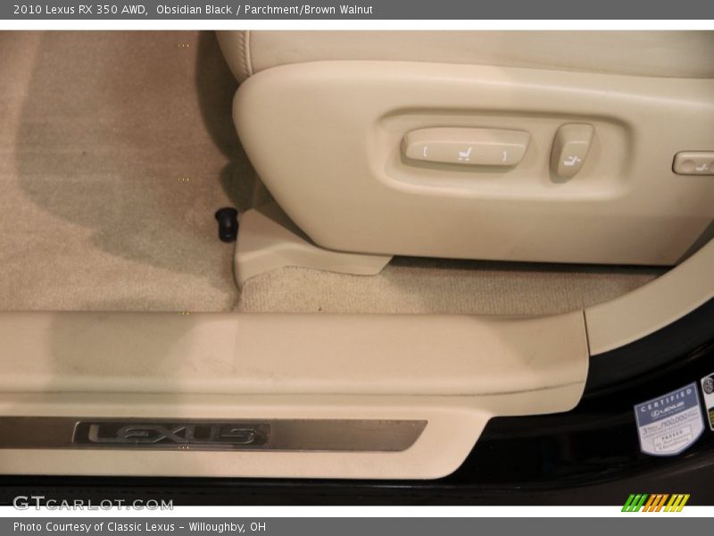 Obsidian Black / Parchment/Brown Walnut 2010 Lexus RX 350 AWD