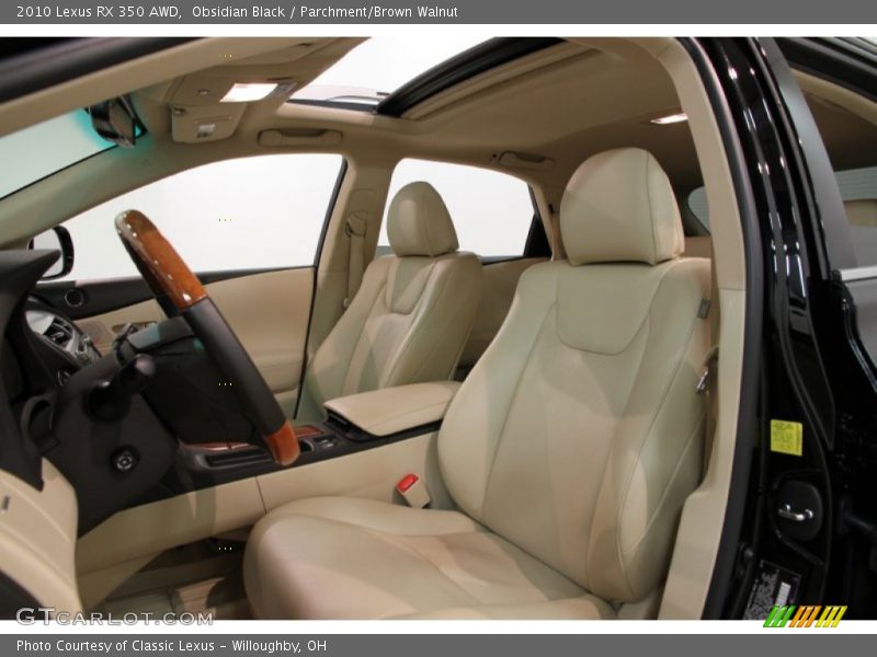 Obsidian Black / Parchment/Brown Walnut 2010 Lexus RX 350 AWD