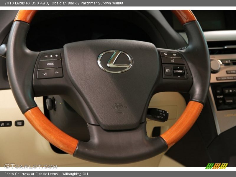Obsidian Black / Parchment/Brown Walnut 2010 Lexus RX 350 AWD