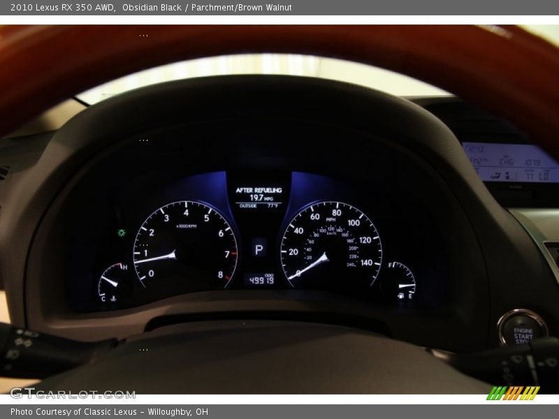 Obsidian Black / Parchment/Brown Walnut 2010 Lexus RX 350 AWD