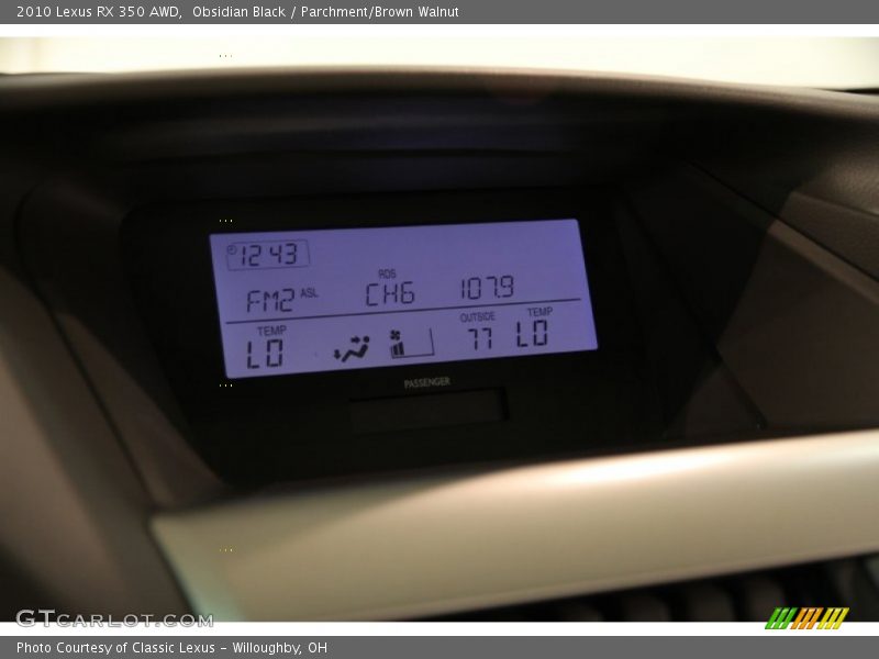 Obsidian Black / Parchment/Brown Walnut 2010 Lexus RX 350 AWD